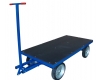 Dopravní plošinový vozík RS, 1000x2000 mm, nosnost 1500 kg, kola 400 mm